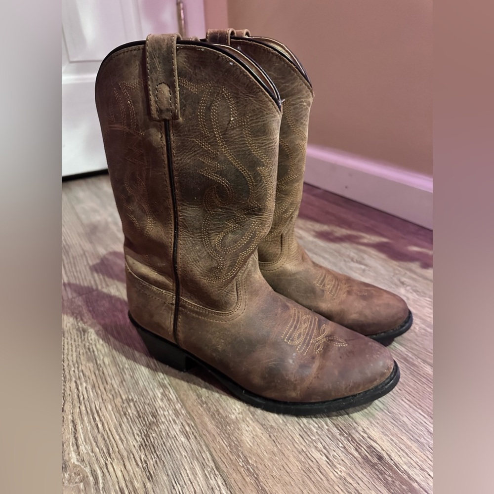 Smokey Mountain Boots π’Style 3034Y Brown Leather in Menβs size 7, EUC (worn 2x) - Picture 7 of 12